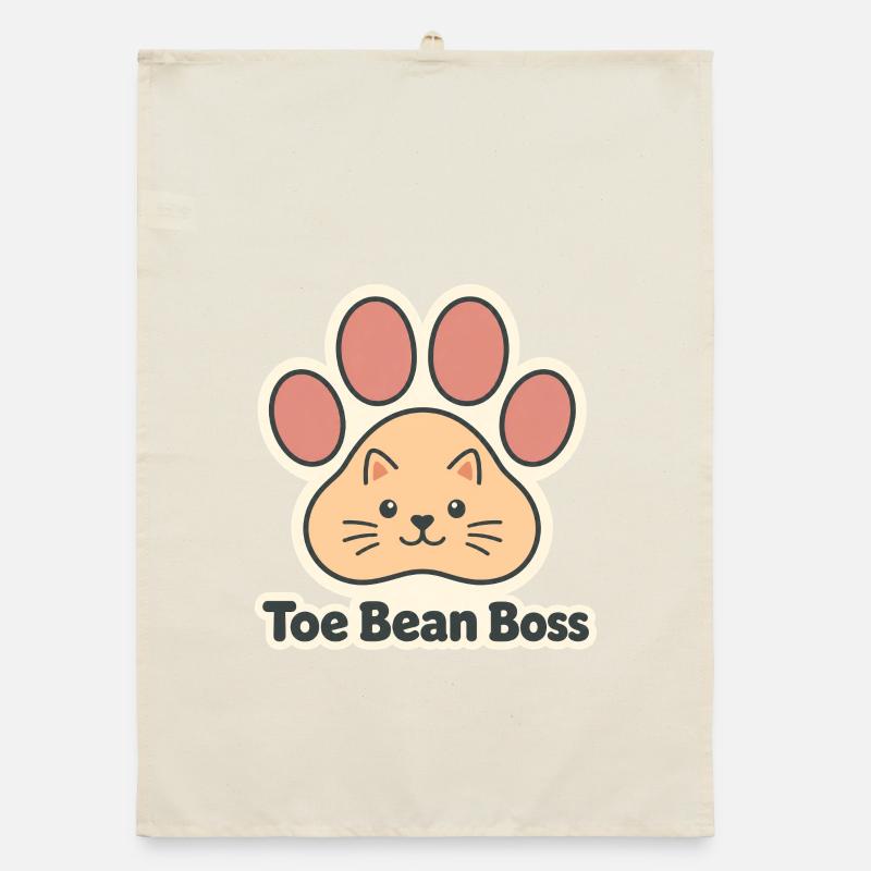 Toe Bean Cat Paws Cuddle Organic dish towel