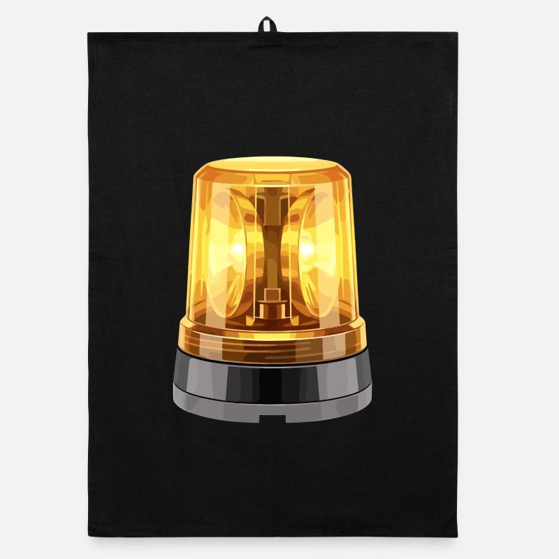 Orange Siren Construction Site Hyper Realistic Organic dish towel