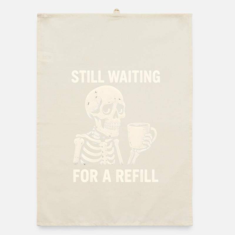 Skeleton Waiting For Refill Organic dish towel