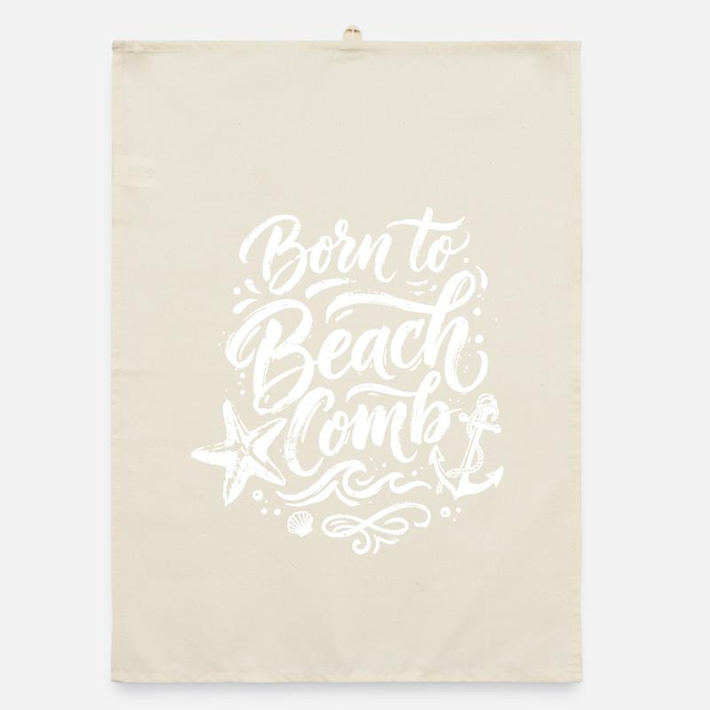 born to beach comb Organic Geschirrtuch