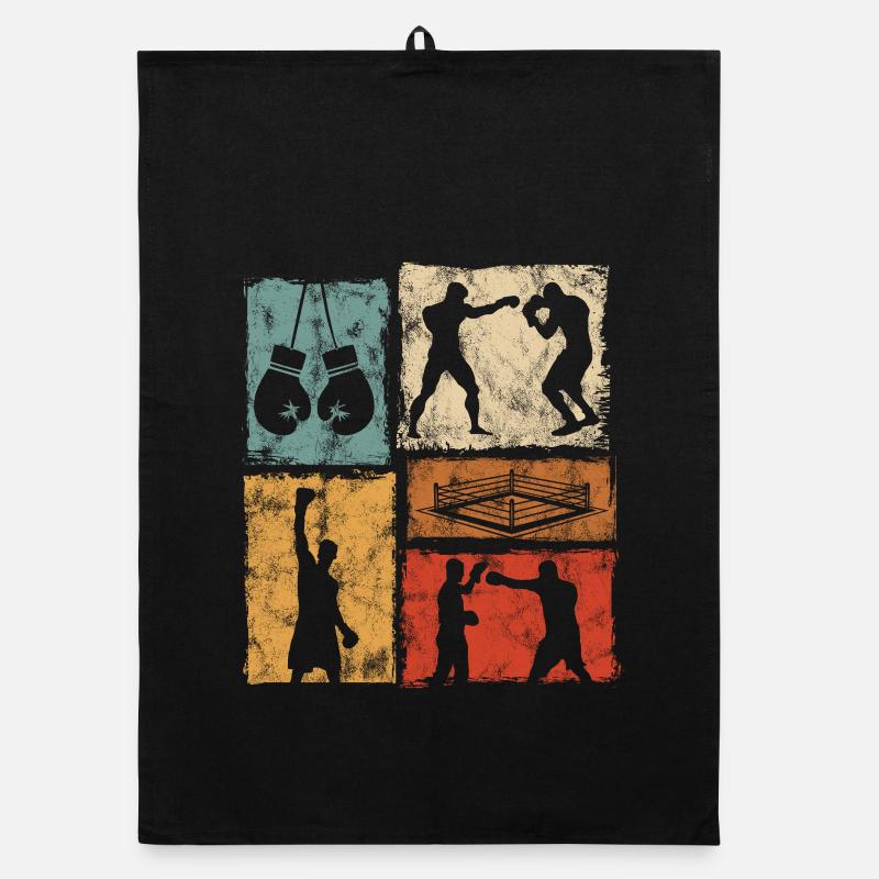 Graphismes de boxe pour professionnels et amateurs Torchon bio