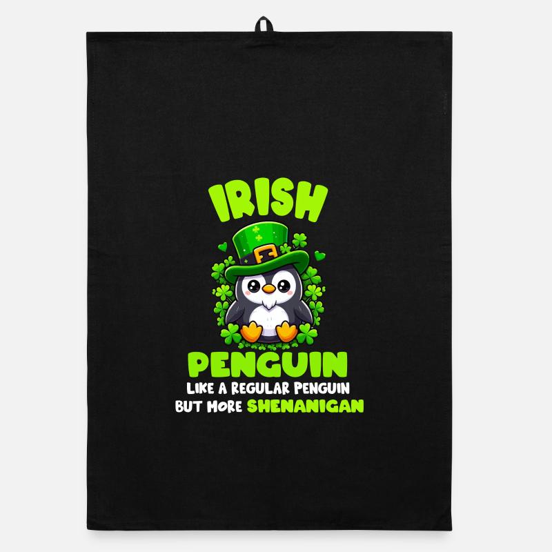 Irischer Trick-Pinguin Organic Geschirrtuch