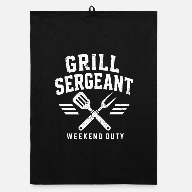 Grill Sergeant BBQ Shirt Organic Geschirrtuch