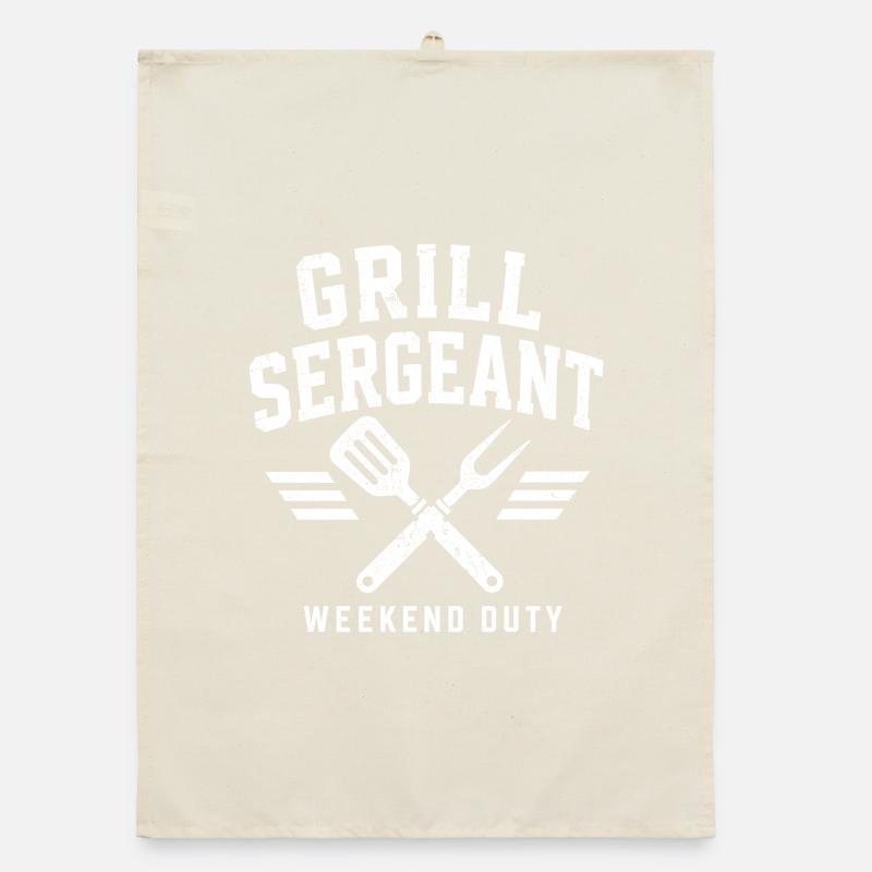 Grill Sergeant BBQ Shirt Organic dish towel
