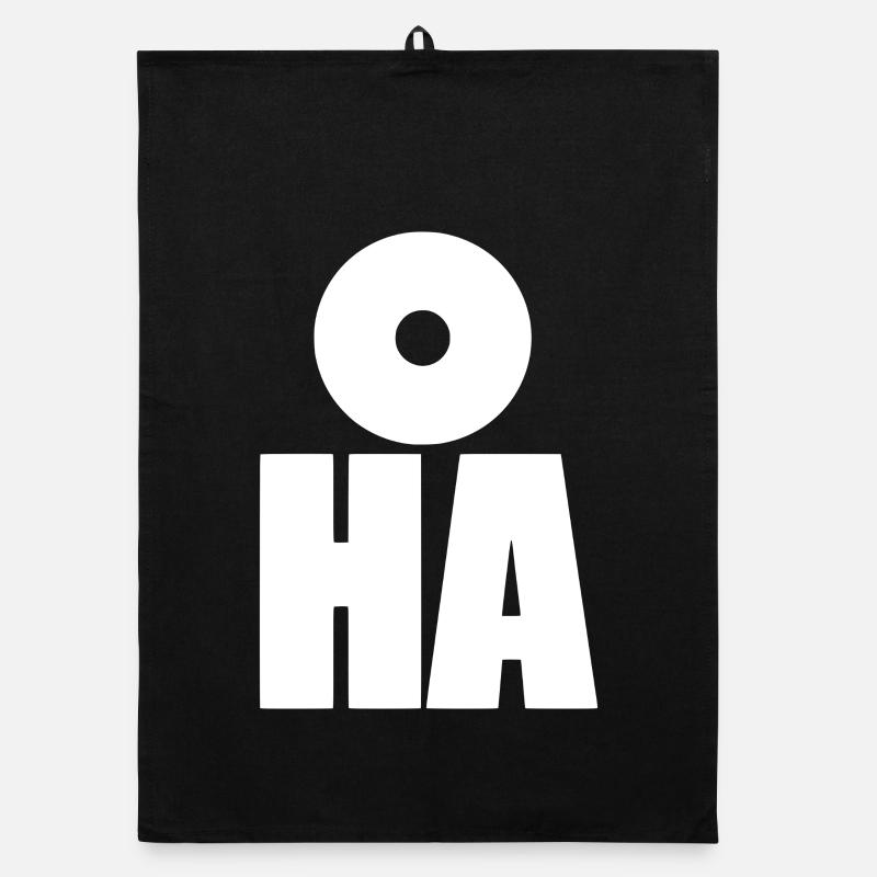 Oha ! Typographie minimaliste audacieuse Torchon bio