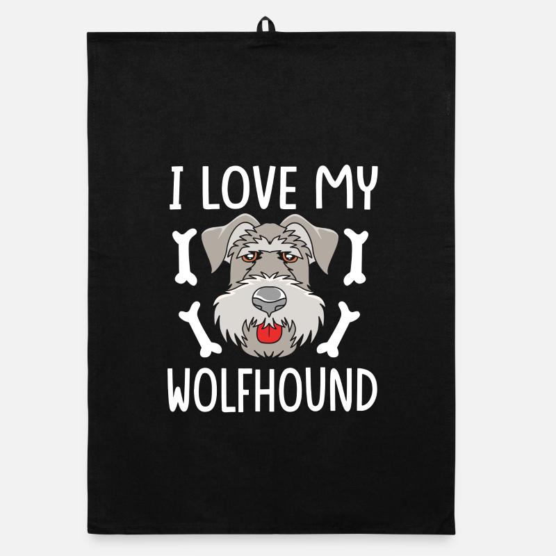 Irish wolfhound Organic dish towel