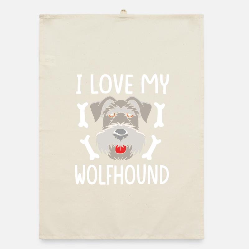 Irish wolfhound Organic dish towel