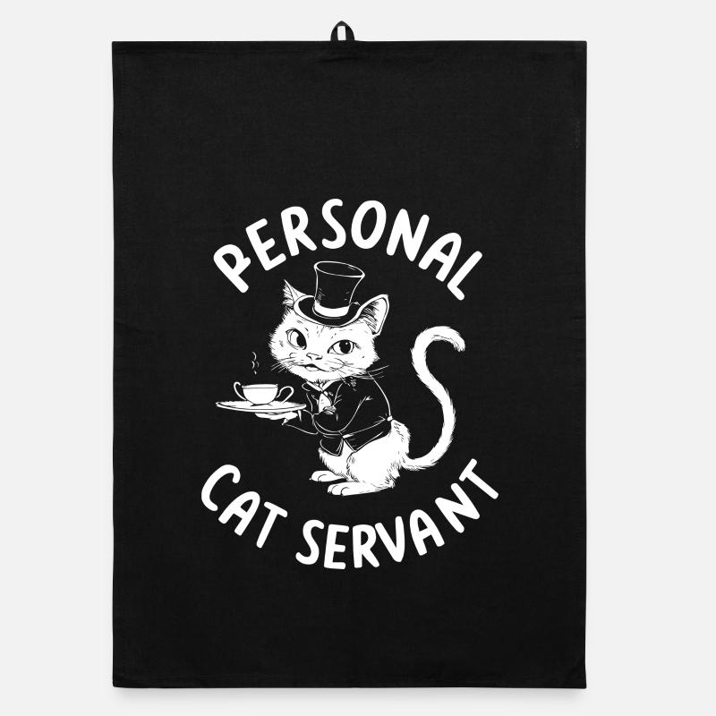 Garçon chat avec du thé Torchon bio