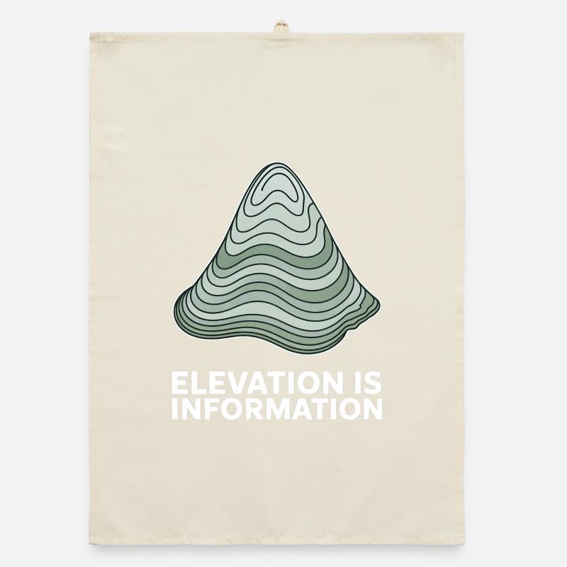 Elevation Is Information Topographic Organic dish towel