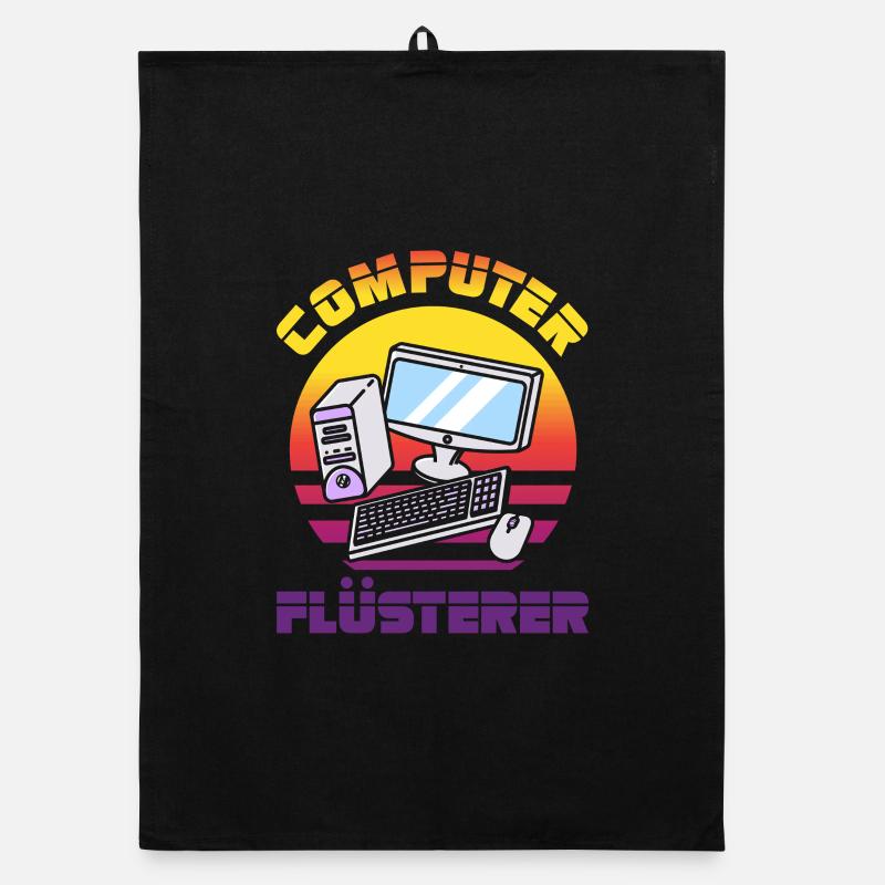 Computer Flüsterer Retro Pc Nerd It Admin Gamer Organic Geschirrtuch
