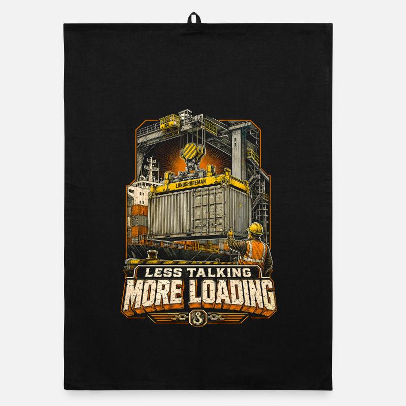 Dock Workers Less Talking More Loading Organic dish towel