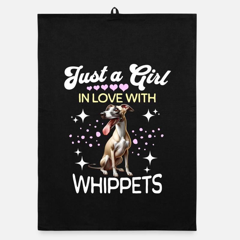 Windhund Mädchen Organic Geschirrtuch