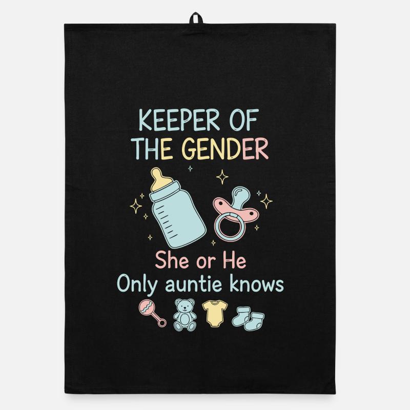 Gender Reveal Hüter des Geschlechts, das sie oder er Organic Geschirrtuch
