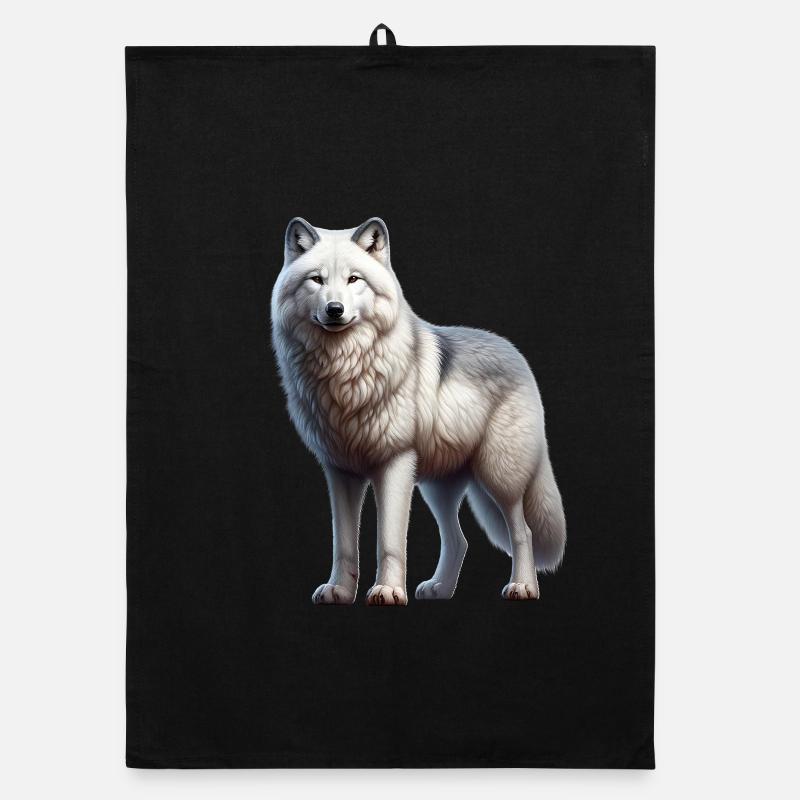 Arctic wolf Organic dish towel