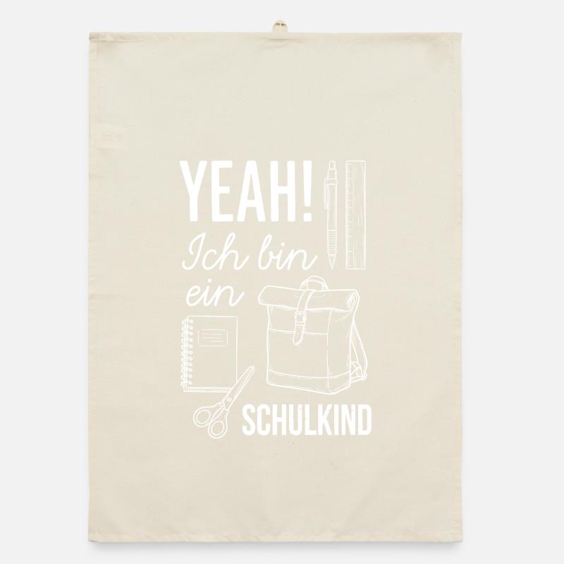 Yeah! Ich bin ein Schulkind - Einschulung Organic Geschirrtuch