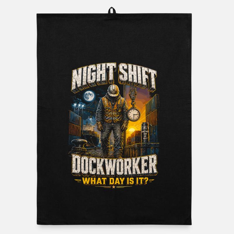 Hafenarbeiter Docker de nuit Torchon bio