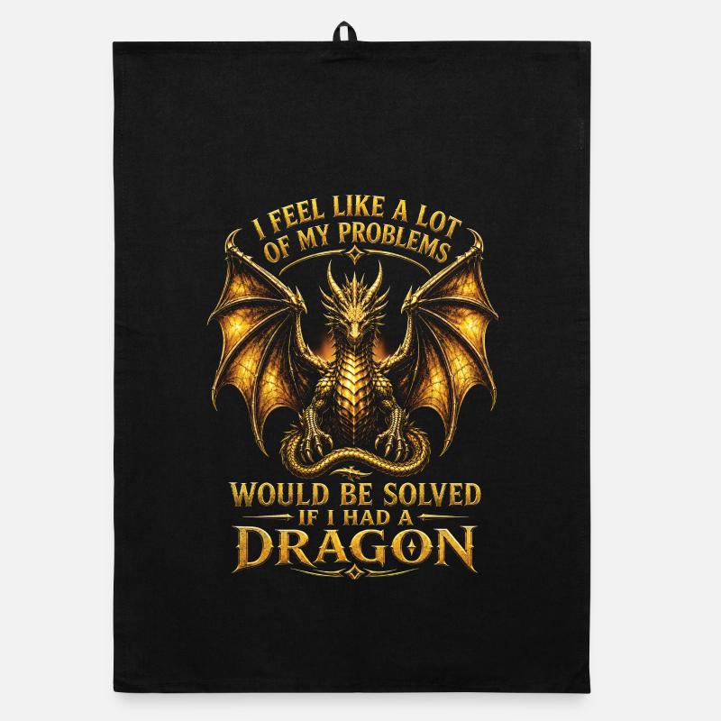 Problems Solved If I Had a Dragon Organic dish towel