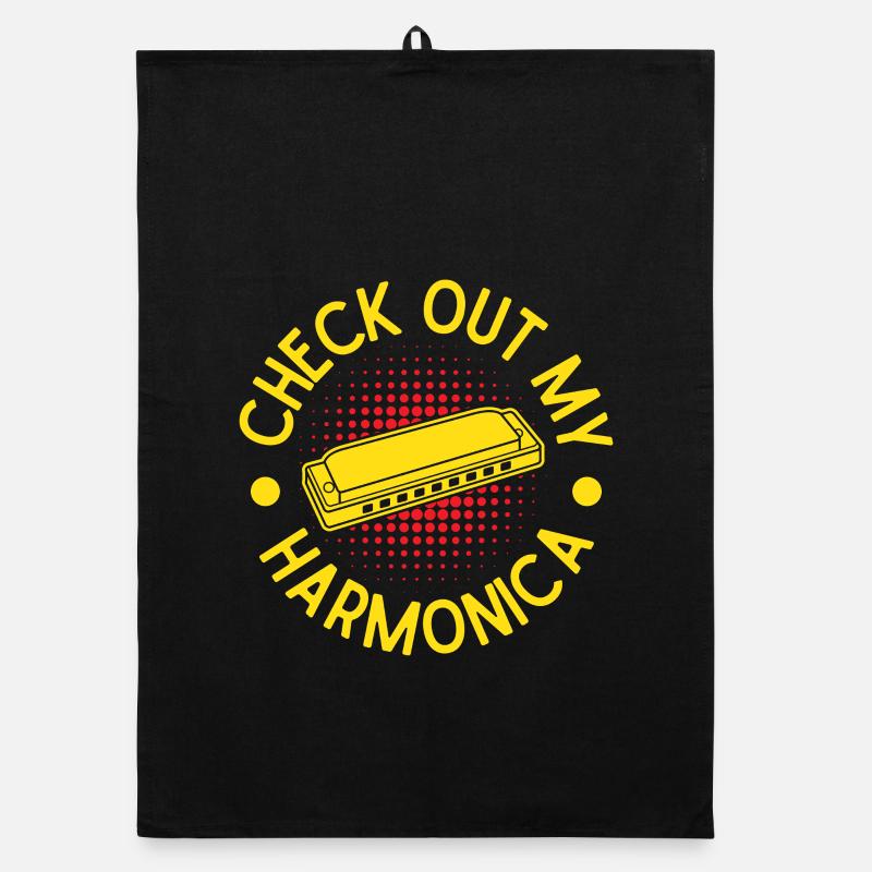 Joueur d’harmonica drôle, regarde mon harmonica Torchon bio