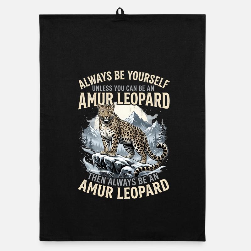 Amur leopard: Courage to identity Organic dish towel