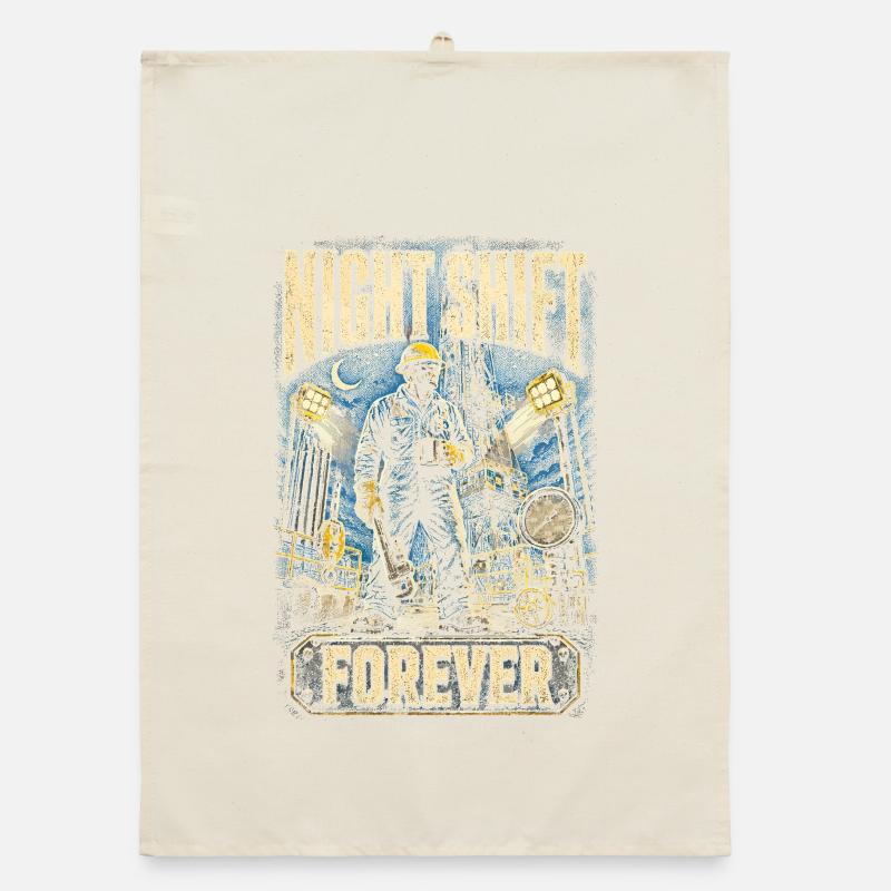 Oil Rig Rig Worker Night Shift Forever Organic dish towel