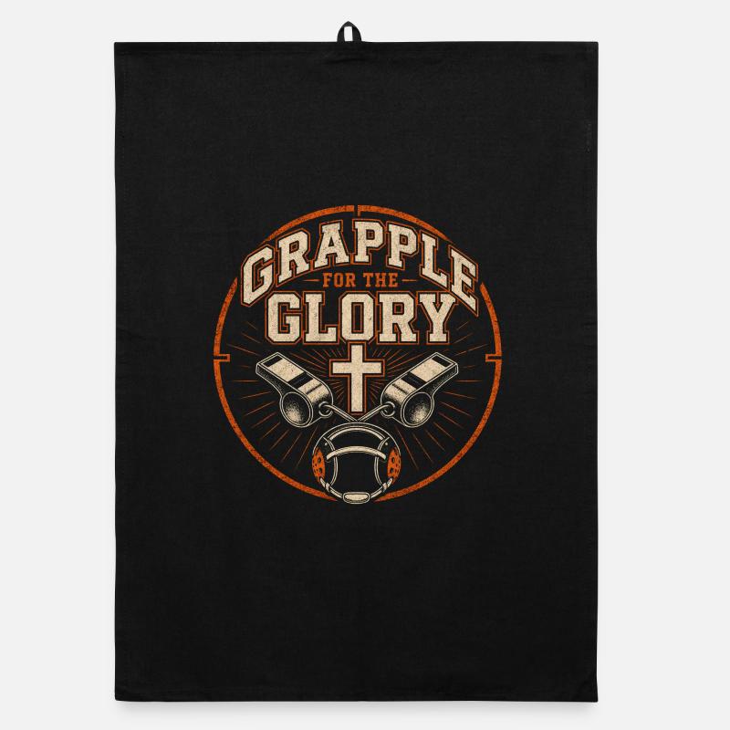 Grapple For The Glory Christlicher Ringer Organic Geschirrtuch