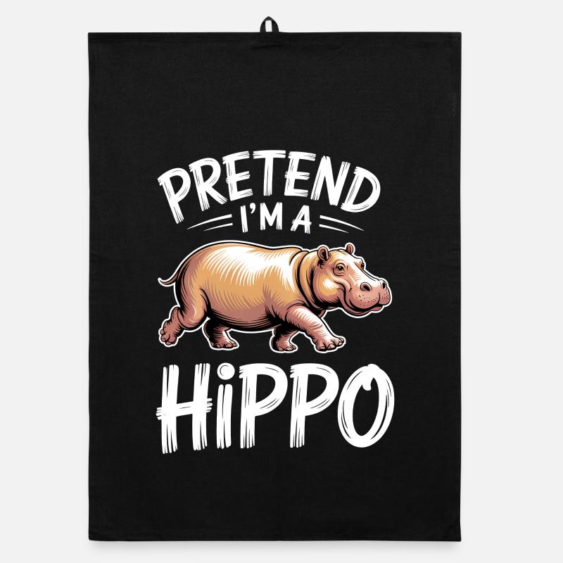 Nilpferd Sprüche Flusspferd Witz Nilpferd Geschenk Organic Geschirrtuch