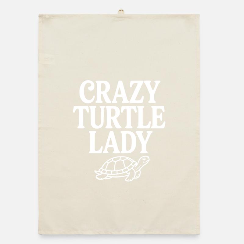 Crazy Turtle Lady Organic dish towel