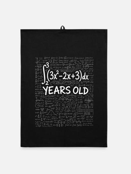 17. Geburtstag Analysis Mathe-Nerd Witzig - Organic Geschirrtuch - Schwarz - Vorne