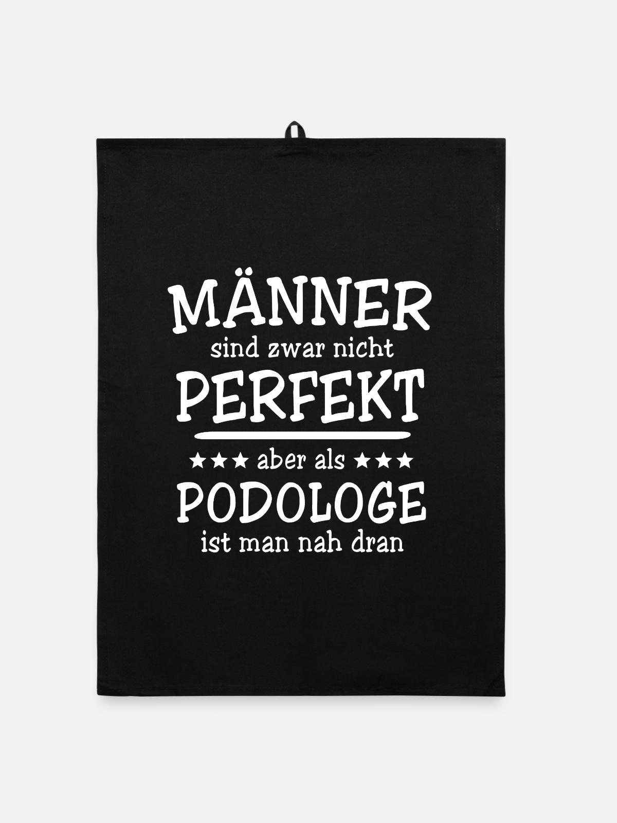 Podologe Männer - Organic Geschirrtuch - Schwarz - Vorne