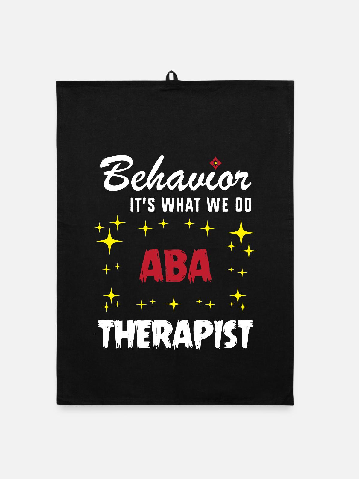 Verhaltenstherapie Therapie Verhalten - Organic Geschirrtuch - Schwarz - Vorne