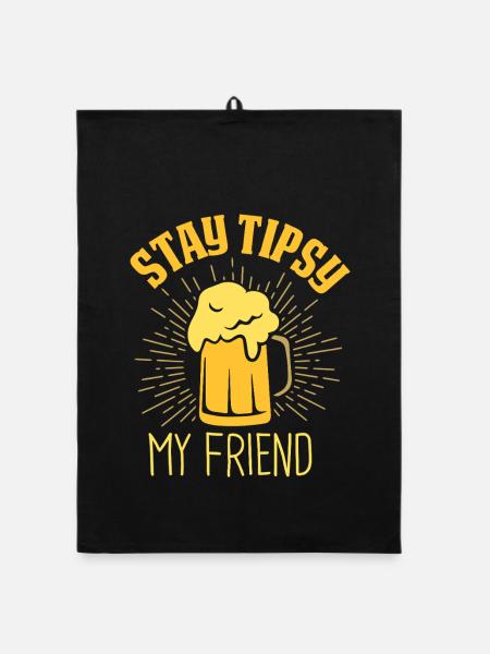 waiter bartender bartender bartender barchef - Organic dish towel - black - Front