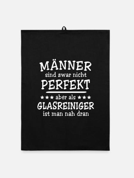 Glasreiniger Männer - Organic Geschirrtuch - Schwarz - Vorne