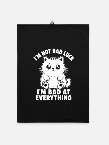 I'm Bad At Everything - Organic Geschirrtuch - Schwarz - Vorne
