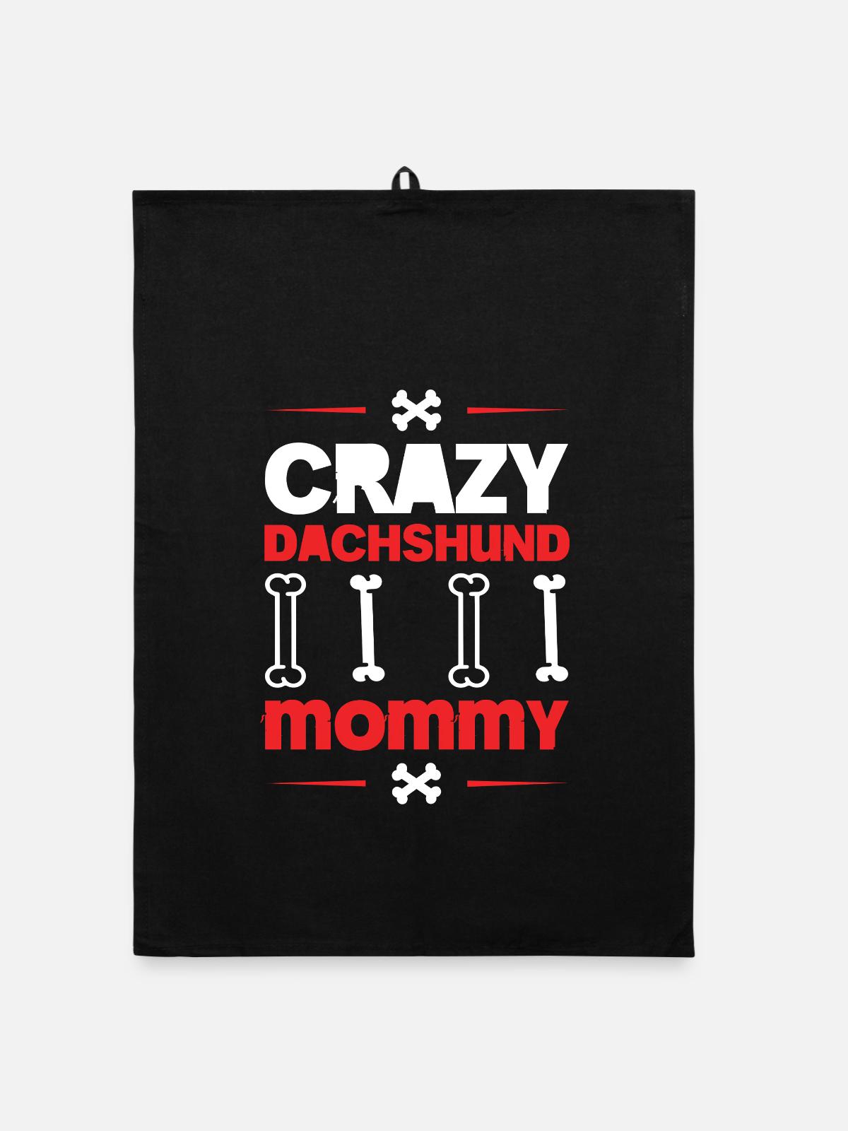 DACHSHUND - Organic Geschirrtuch - Schwarz - Vorne
