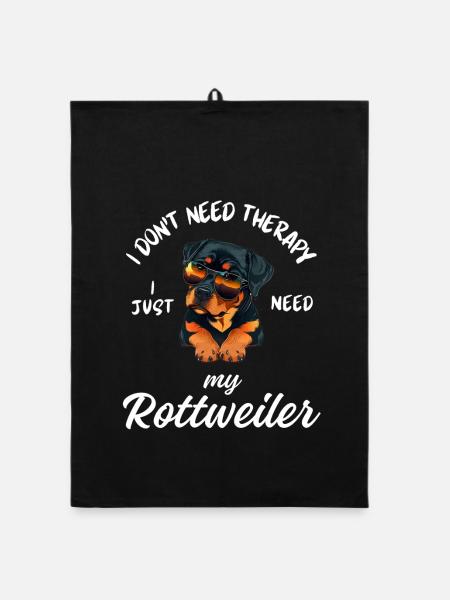 Coole Rottweiler-Sonnenbrillen - Organic Geschirrtuch - Schwarz
