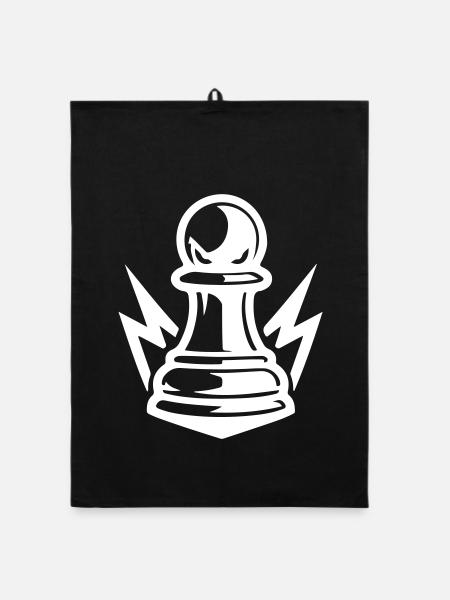 Schach Bauer - Organic Geschirrtuch - Schwarz - Vorne