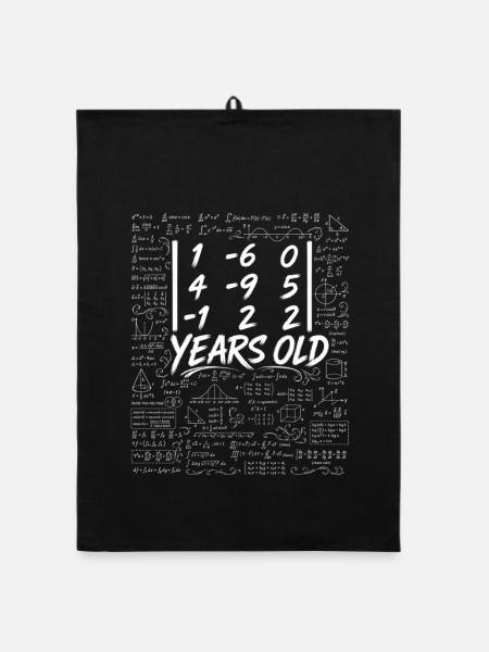 50-jähriges Jubiläum Determinant Matrix Mathematik-Nerd Witzig - Organic Geschirrtuch - Schwarz - Vorne