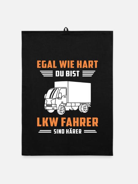 Lkw Fahrer Kraftfahrer LKW-Fahrer - Organic Geschirrtuch - Schwarz - Vorne