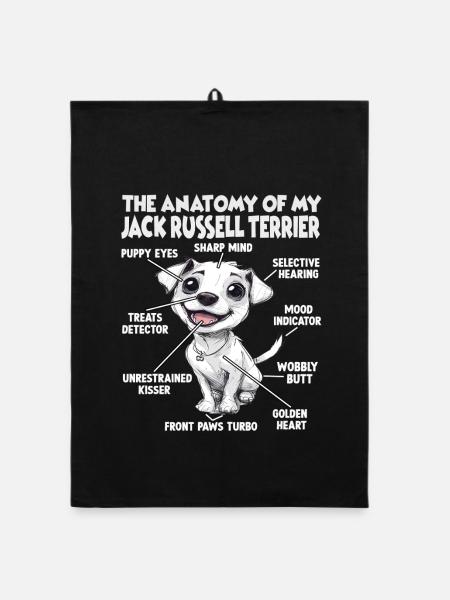 Jack Russell Terrier Hundebesitzer T Jack Russell  - Organic Geschirrtuch - Schwarz - Vorne