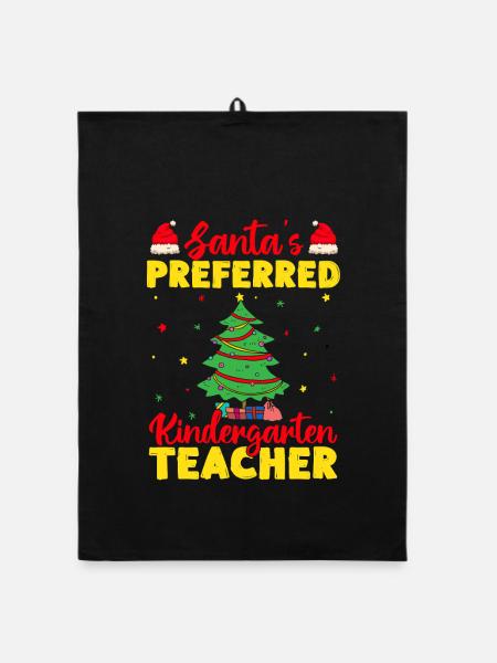 Pre K Teacher Preferred Kindergarten Teacher - Organic Geschirrtuch - Schwarz - Vorne