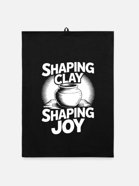 Pottery Artists Shaping Joy Pottery - Organic Geschirrtuch - Schwarz - Vorne