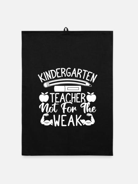 Preschool Teacher Not For The Weak Daycare Teacher - Organic Geschirrtuch - Schwarz - Vorne
