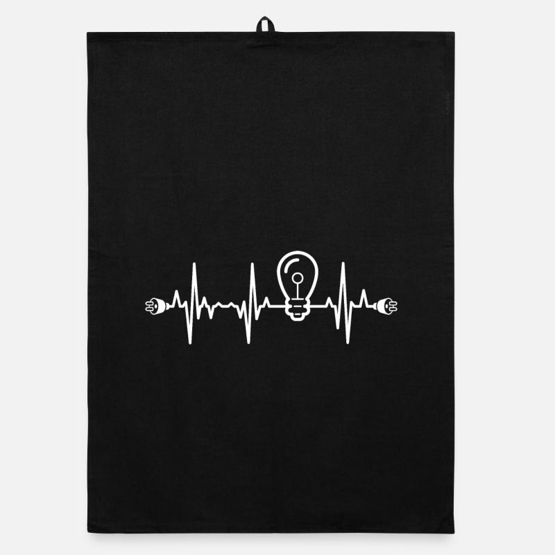 Electrical Engineer Heartbeat Organic dish towel