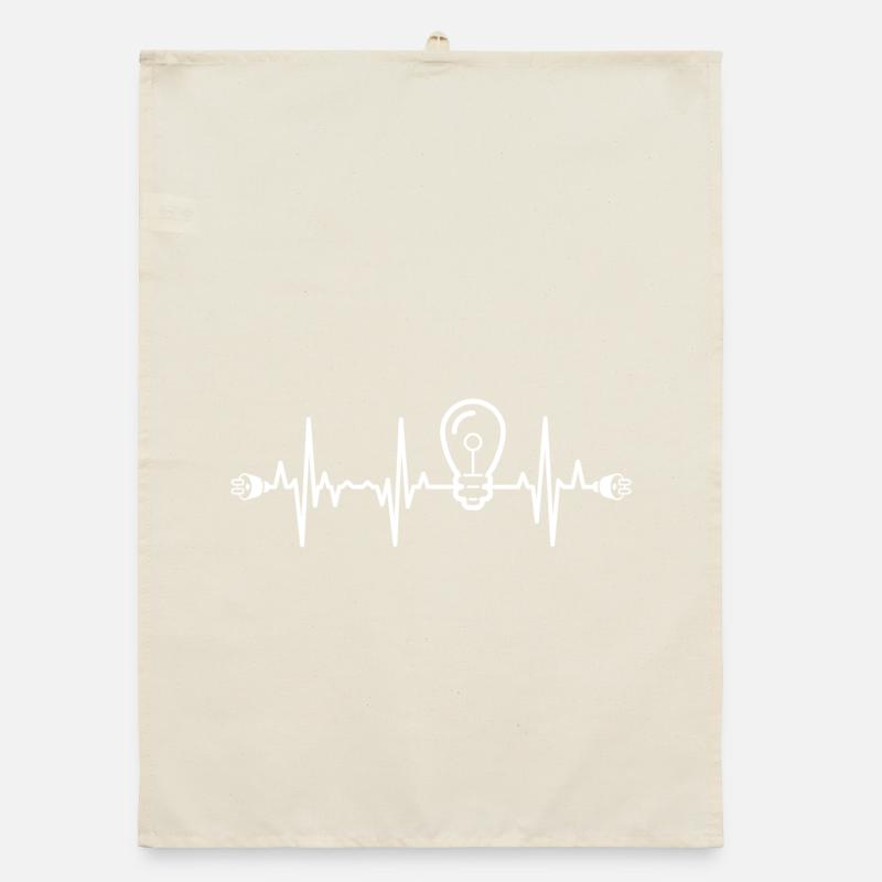 Electrical Engineer Heartbeat Organic dish towel