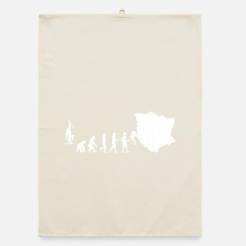 Evolution to Adventure Silhouette Organic dish towel