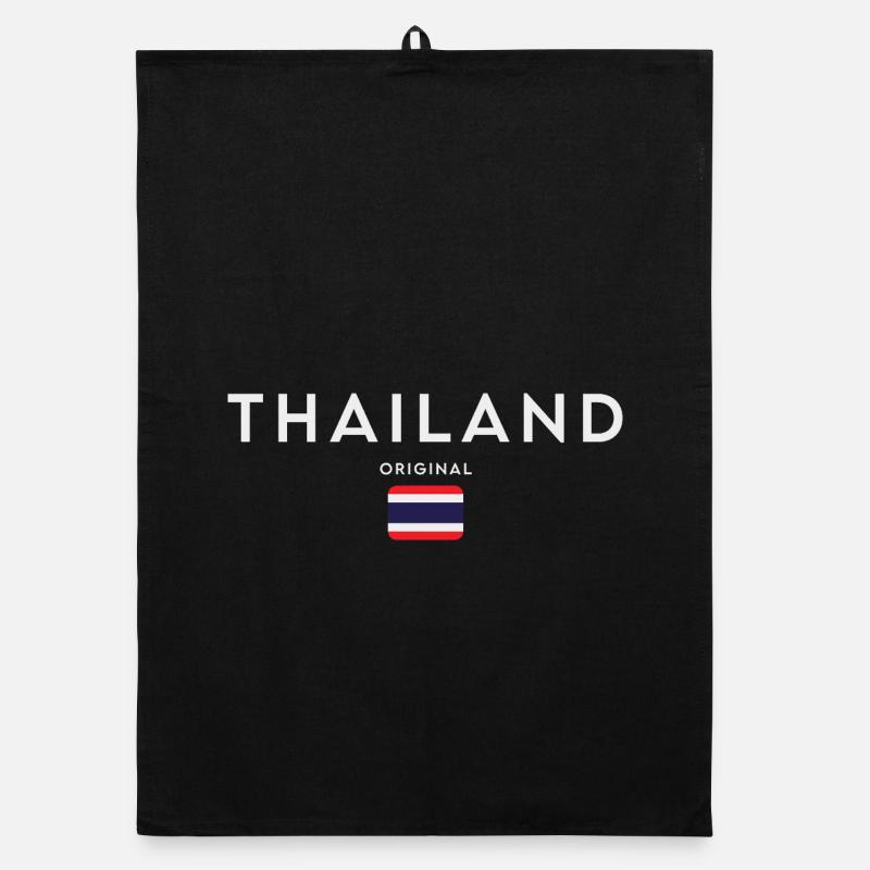 Drapeau de la Thaïlande, fierté thaïlandaise Torchon bio