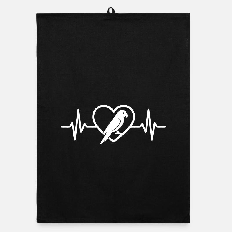 Heart Parrot Organic dish towel