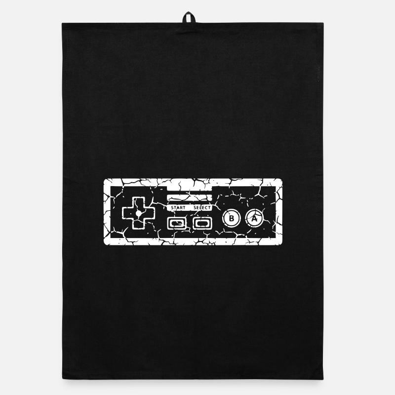 Old School Controller Vintage Vector Organic dish towel