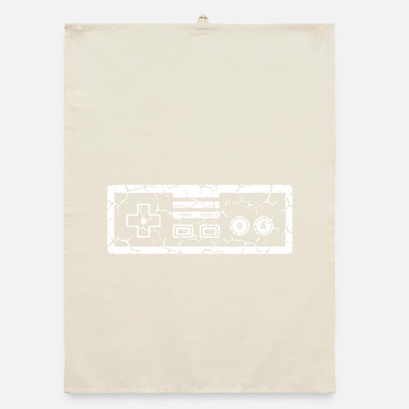 Old School Controller Vintage Vector Organic dish towel