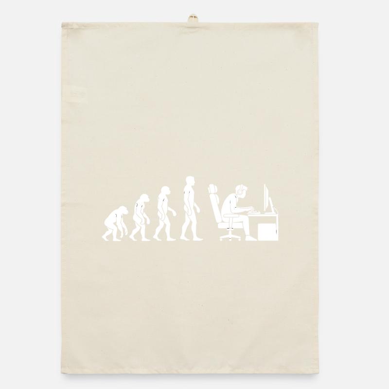 Evolution ends at the desk Organic dish towel